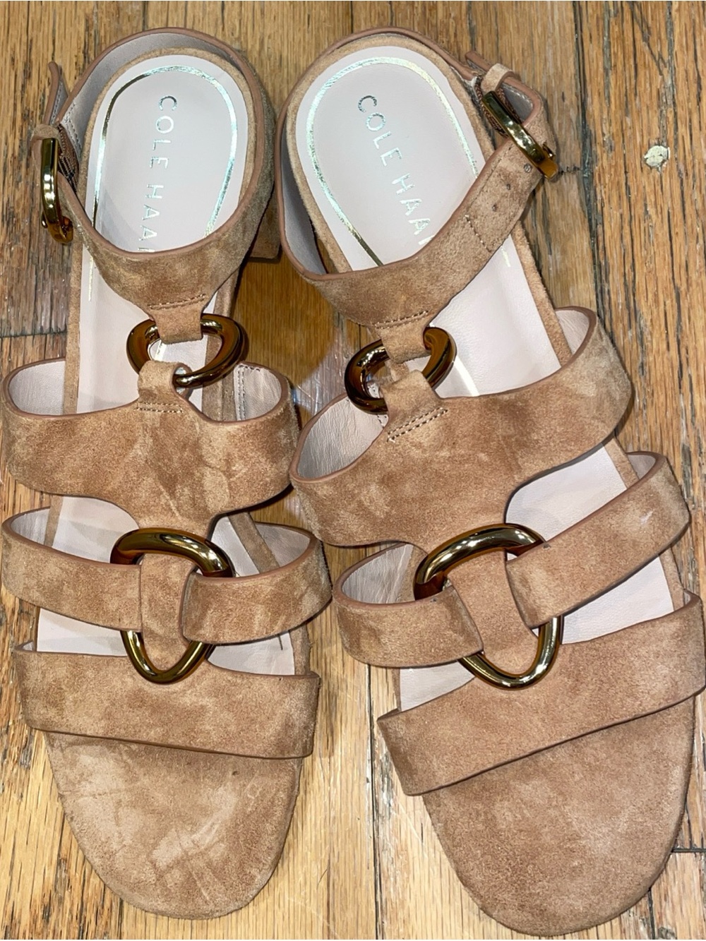 Cole Haan Lyanna Link Women’s Suede Dress Sandal, Size 8.5 B - Picture 2 of 5